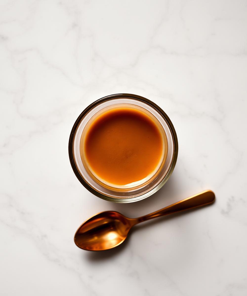 Overhead espresso shot on marble, the LUX house blend